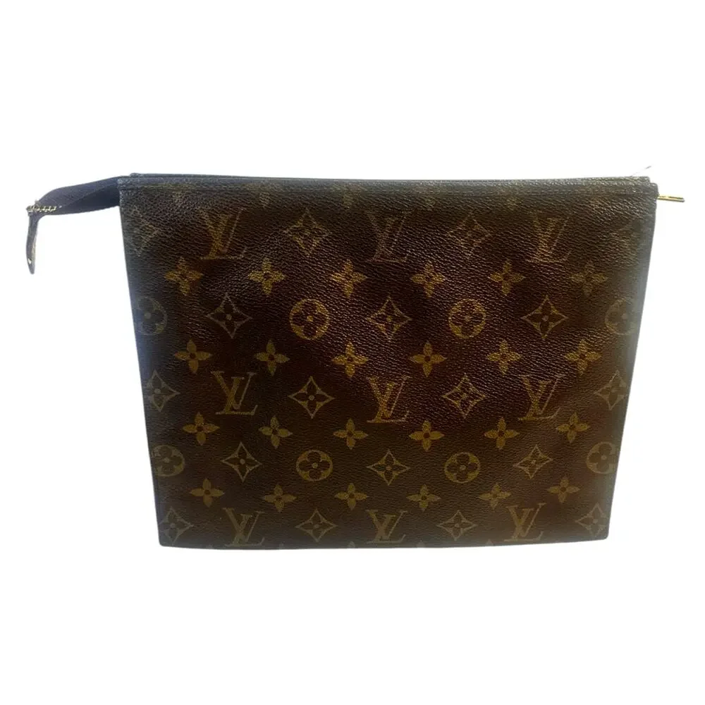 Louis Vuitton Monogram Trousse Toiletry 26 Crossbody Clutch Insert/gold chain